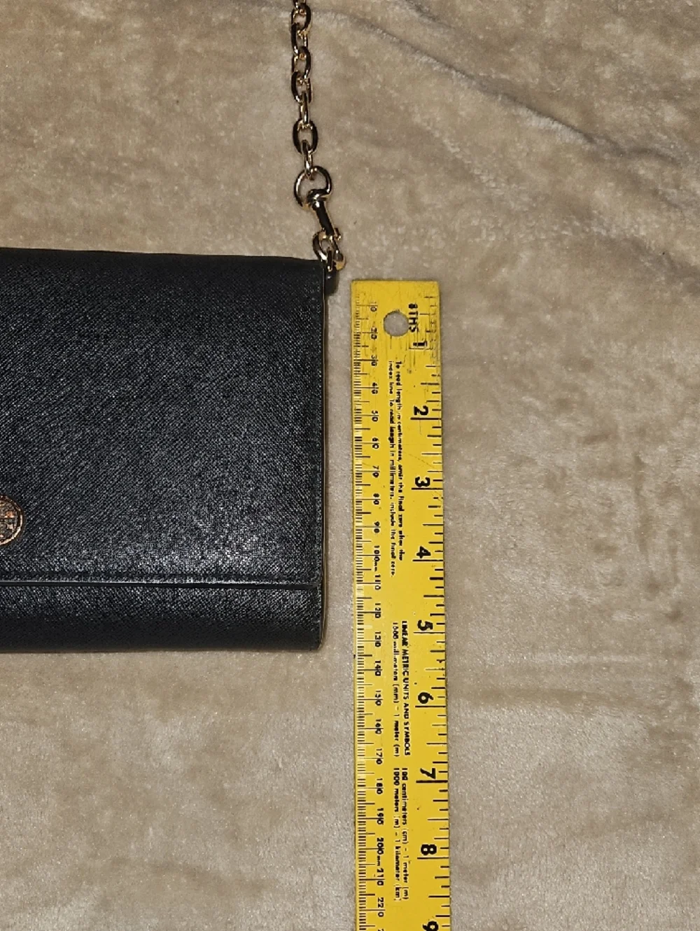 Tory Burch Blue Crossbody/Clutch Wallet with Gold Chain Strap - Picture 10 of 15